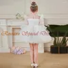 Girl Dresses Ivory Puffy Flower Dress Real Picture Tulle Girls Princess Wedding Party Knee-Length First Communion Gown