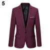 Men's Suits Blazers Spring Autumn Fashion Men Slim Formal Solid Color Business Suit Coat One Button Lapel Long Sleeve Pockets Back Slit 230404