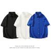 Chemises décontractées pour hommes pour 2023 été hauts à la mode Blouses hommes manches courtes surdimensionné 5XL Cargo militaire noir bleu vêtements