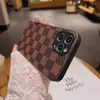 Luxury Unisex Phone Cases iPhone 15 14 plus 11 12 Pro max 13 mini Designer PU Leather case 7 8 XR XS XSMAX Fashion Floral cover print