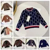 Nya barndesigner Long Sleeve Cardigan Sweater Crewneck Knitting Classic Casual Högkvalitativ modemärke Barnens slitage storlek 90-150 cm B006