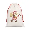 Sublimasyon Boş Santa Çuval Çantaları 68*50cm Noel Çuval bezi Drawstring Santa Bag DIY Kişiselleştirilmiş Hediyeler Çantalar Okyanus Nakliye S14