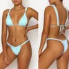 Women Swimodwear 2023 Modele eksplozji podzielone bikini stały kolor stały kolor europejski i amerykański trójkąt bikini16