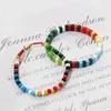 Strand 2023 Design Emaljarmband för kvinnor Färgglada par Elastiska Bangle Sets Party Gift Beads Boho Handsmycken