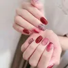Накладные ногти розово-розовые блестящие накладные, не повреждающие руки, легко ломаются для украшения рук, дизайн ногтей