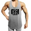 Mens Tank Tops Gym Giyim Fitness Stringer Top Erkekler Örgü Vücut Geliştirme Yelek Koşu Gömlek Egzersizi TOPELESS T Sports Top 230404