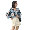 Women's Blouses Blouse Women Shirt Spring Summer Women's Clothing Loose Ninth-Sleeve Chiffon Printed Top Blusas Mujer De Moda