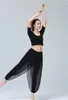 Stage desgaste adultos Mulheres dança calças para ioga harém harém chinês Folk Chiffon Ballroom Practice