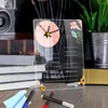 Horloges murales Planificateur de calendrier réutilisable avec horloge écriture claire matériau acrylique épais marqueurs de tableau blanc hebdomadaire mensuel