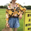 Women's Blouses Blouse Women Shirt Spring Summer Women's Clothing Loose Ninth-Sleeve Chiffon Printed Top Blusas Mujer De Moda