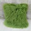 Kudde Real Mongolian Fur Tibetan Lamb Cover Single Side Case Car Home Living Room Decorows 40/45/50cm