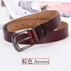 Belts 2.8cm Wide White Needle Buckle Belts Women's Fashion Casual Women Leather Belt Red Brown Black Cinturon Z0404