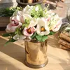 Decoratieve bloemen Kunstmatige zijde Magolia Bouquet Home Decor Wedding Diy Decoratie Fleur Artificielle Fake Flower Flores 2 kleuren