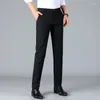 Men's Suits 2023 Men Spring Summer Business Casual Suit Trousers Male High Waist Straight Slim Fit Formal A260