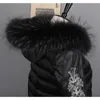 Scarves MS.MinShu Custom Made Hoodie Fur Trim Black Color Big Collar Genuine Raccoon Hood Trimming