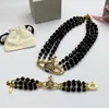 Diseñador Collares pendientes Carta Vivian Gargantillas Mujeres de lujo Joyería de moda Collar de perlas de metal cjeweler Westwood ghf