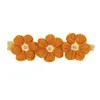 Hair Accessories Baby Nylon Headbands Handmade Crochet Flowers Woolen Kid Elastic Hairbands Girls Clips Children Fashion