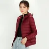 LL Winter Damen Daunenjacke mit Kapuze, Damen, leicht, kurz, Übergröße, hellweiß, Entendaunenmantel, Sport-Daunenjacke