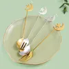 Diny Sets Moon Star Spoon Fork Set Ramadan servies Diner Decoraties voor Home Islamitische Moslim Eid Mubarak Party Decoration Supplies