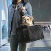 Trasportino per cani Explorer Travel Pet Approvato dalla compagnia aerea D a bordo Borsa per cacca media nera Zaino a tracolla R