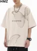 Mens Tshirts Hmz Harajuku Butterfly Graphic Tshirt Men Summer Tee Loose High Street Tees Tops Cotton T Streetwear 230404