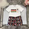 Designers kläder småbarn pojkar kläder sätter sommar baby kortärmad t shirt shorts 2st.