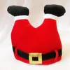 Julekorationer 1 st jultomten byxor hattar röda mössor för vuxna och barn xmas års gåvor hemfestartiklar