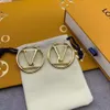 Top Luxury Stud big gold hoop Earring girl birthday gift wholesale