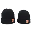 Baretten KinderenOuders Gebreide Mutsen Warm Effen Dikker Caps Mode Winter Skullies Casual Winddicht Gehaakte Hoeden Trendy Stijl