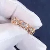 수제 10K 골드 4mm 실험실 Moissanite 반지 925 스털링 실버 주얼리 약혼 웨딩 밴드 반지 여성을위한 파티 액세서리 선물