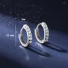 Dos Boucles D'oreilles Hiyong Sterling 925 Argent Boucle D'oreille De Mode Zircon Oreille Clip Goujons Femmes Cadeau Sublimation Fête Des Mères