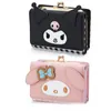 Portafoglio carino all'ingrosso di cartoni animati giapponesi Cinnamoroll Kuromi Portafoglio in pelle PU con cerniera Borsa per carte Melody Portafoglio corto