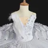 Stage Wear Ballet Skirt Girls White Feather Professional Tutu Dancing Dress Adult Swan Lake Costume Leotards For Women Adults