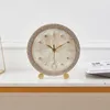 Väggklockor skal mässing bordsklocka lyx vardagsrum original modern design tabke estetiska unika fancy reloj de mesa heminredning