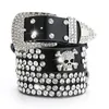 Riemen Black Rhinestone vrouwen denim riem mode wilde decoratie dames brede gordel glanzende coole jeans pin buckle casual tailleband