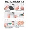 False Nails French Fake Press On Women Fashionable Gradient Electroplating Demountable Nail Sticker Manicure Tip 20PC