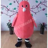 Venda quente rosa pássaro mascote trajes personagem dos desenhos animados terno terno carnaval adultos tamanho halloween festa de natal carnaval vestido ternos