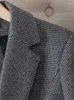 Damenanzüge Ankunft Damen Blazer Formale Jacke Frauen Langarm Single Button Grau Aprikose Plaid Weibliche Arbeitskleidung Mantel