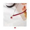 Chains 2023 Latest Trends Simple Temperament Short Small Red Heart Clavicle Chain Love Tide Necklace