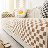 Stoelhoezen Moderne Nordic Sofa Cover Eenvoudige Plaid Couch Mat Anti-Kras Stofdicht Winter Handdoek Woonkamer decor