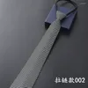 Bow Ties For Men Business Dress Party Zipper Neck Tie Elegant Gentleman Shirt Groom Wedding Stripe Black Men's Accessories Gift