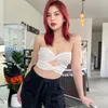 Women's Tanks Summer 2023 Woman Sexytops For Women's Tube Top Pink Y2k Off Shoulder Cut Out Tops Sexy Clothes Women