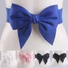 أحزمة Big Bow Tie Band Bowknot مرنة على نطاق واسع نساء نساء نسائي الفتيات حزام أزياء الحزب فستان سيدة تزيين