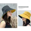 Wide Brim Hats Damen Sommermode Big-Rand Uv Sun Caps Hat Wide-Brim Faltbare Fischermütze Panama Beach Fishing Hunting