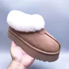 Тапочки Ugslies Tazz Тасманские сапоги UG Australia Braid Shoes Дизайнерские меховые пинетки из овчины для женщин Классические ультра мини-платформы из шерпы из флиса Sn