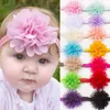 Accesorios para el cabello, banda bonita de flores para niña, diadema de gasa elástica de Color caramelo, diadema Bandeau de princesa, cabeza para niños nacidos