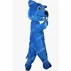 Blue Wolf Leopard Dog Mascot Costuums Halloween Catoon Character Outfit Pak Xmas Outdoor Party Outfit Unisex Promotionele advertentiekleding