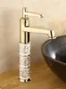 Bathroom Sink Faucets Golden Inter-Platform Basin Matching And Cold Faucet Table Branch Winding