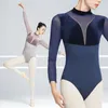 Stage Wear Ballet Leotard Woman Costume Outfit For Girls Gymnastics Figure Skating Dress Long Sleeve Velvet Dance Leotards