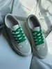 Women Shoes Leather Suede Sneakers Lace-up Real Photos